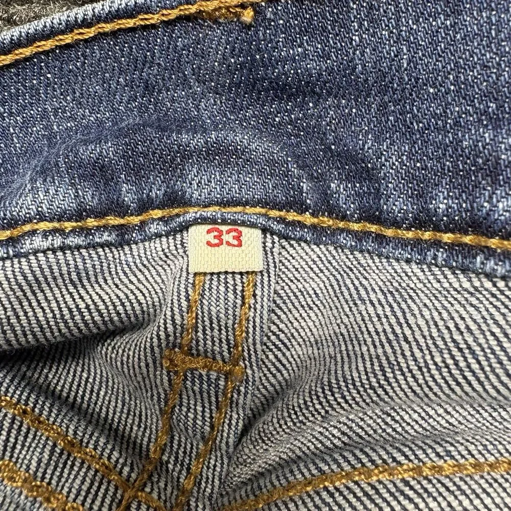 Levi's Womens Denim Capri Jeans Size 33 Medium Wash Cuffed Cropped Red Tab